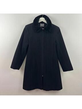 Rothschild Girls Wool Blend Black Zip Up Jacket Size 14